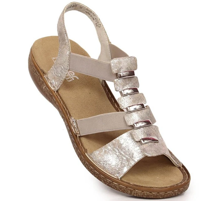 Dámské pohodlné nazouvací sandály model 22050522 - Rieker Dámské pohodlné nazouvací sandály model 22050522 - Rieker