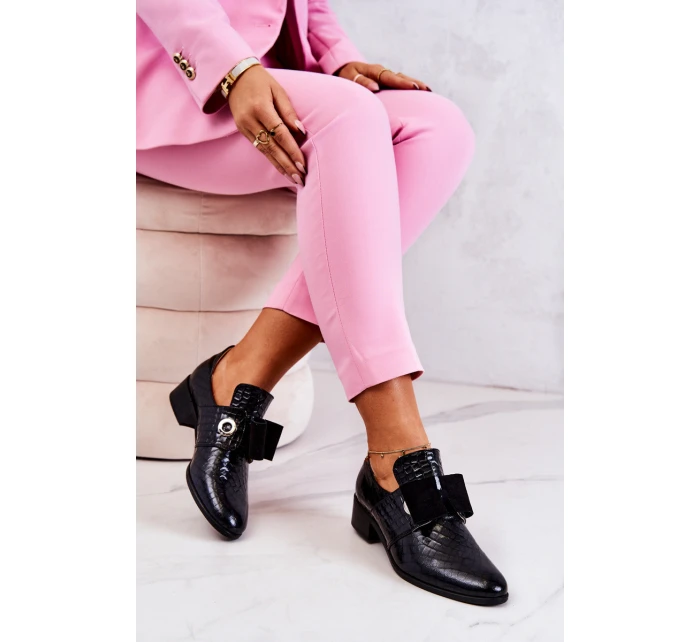 Kožené boty z kůže Černá model 21573469 - Boto