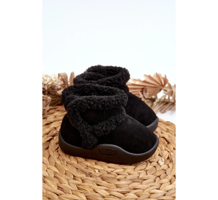 Dětské sněhule na suchý zip černé Unitia Dětské sněhule na suchý zip černé Unitia