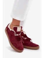 Dámské tenisky na platformě s vyhříváním kožešiny Bordó Solvia Dámské tenisky na platformě s vyhříváním kožešiny Bordó Solvia