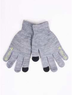 Yoclub Dětské rukavice s dotykovým displejem RED-0245C-AA5E-002 Grey