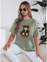 BAREN dámské tričko tmavě zelené Dstreet RY2539