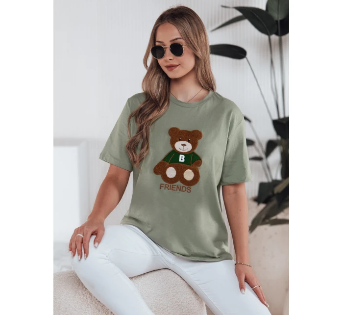 BAREN dámské tričko tmavě zelené Dstreet RY2539