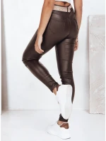 FashionStreet hnědé kalhoty z ekokůže UY2758 FashionStreet hnědé kalhoty z ekokůže UY2758