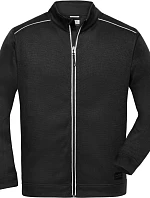Daiber JN 898 Pánská pracovní pletená fleece bunda - Solid 02.0898 black/black