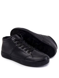 Pánské klasické kožené tenisky Big Star KK174348 Černé