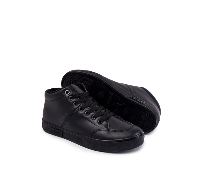 Pánské klasické kožené tenisky Big Star KK174348 Černé