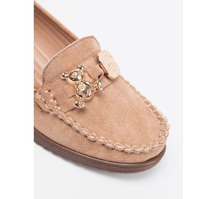 Trendy dámské hnědé  polobotky na klínku