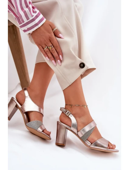 Sandály na podpatku model 212909 Step in style Sandály na podpatku model 212909 Step in style