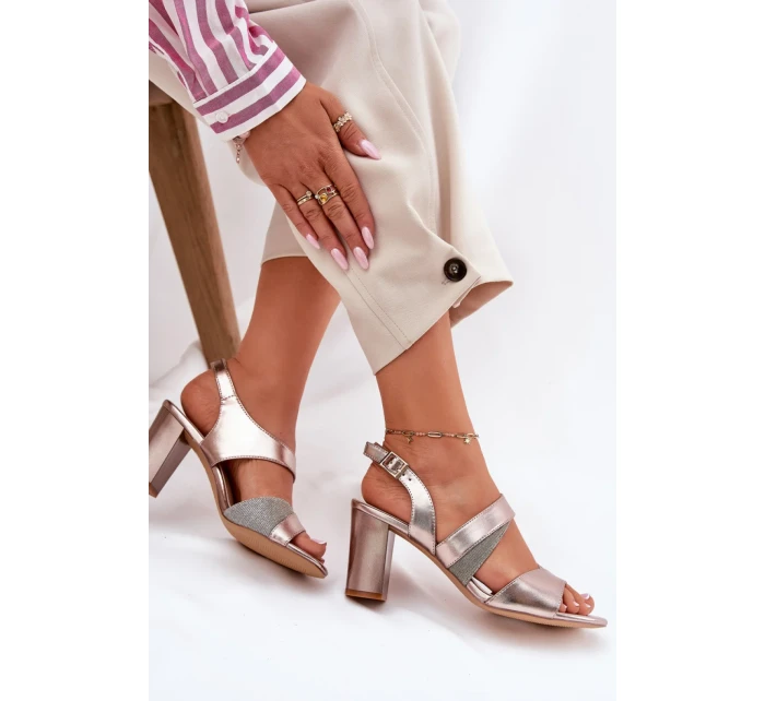 Sandály na podpatku model 212909 Step in style Sandály na podpatku model 212909 Step in style