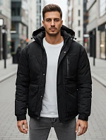 Pánská zimní bunda s kapucí černá FashionStreet TX5110