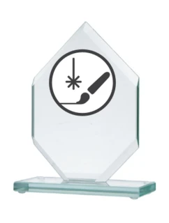 Trofeum szklane grawerowane + wypełnienie farbą
