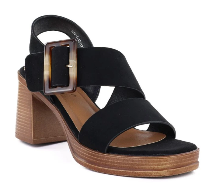 Sandały damskie na czarne model 22034125 - Potocki