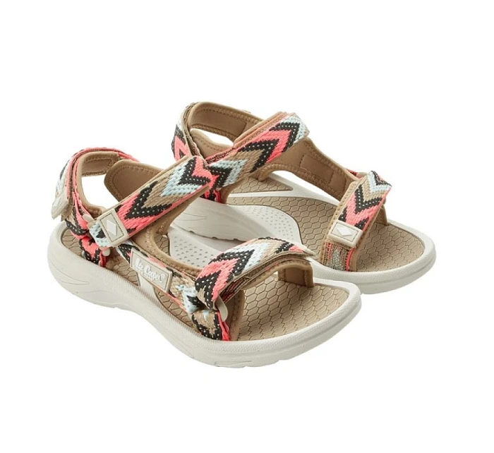 dámské boty na suchý zip sandály na léto na model 22071671 světle béžové dámské - Lee Cooper