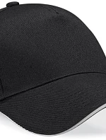 Beechfield B 15C 5 panelová sandwich kšiltovka 53.015C black/light grey