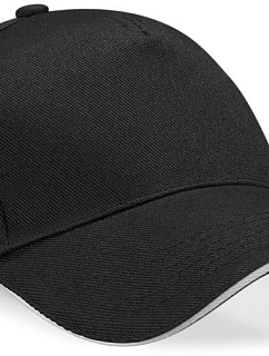 Beechfield B 15C 5 panelová sandwich kšiltovka 53.015C black/light grey