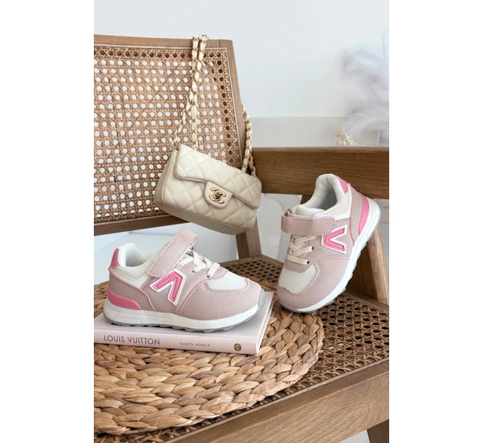 Dětské sportovní tenisky na suchý zip růžové Galisse