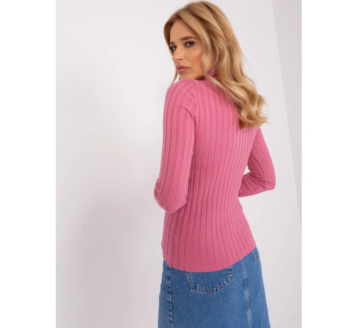 Sweter PM SW model 18900760 ciemny różowy - FPrice Sweter PM SW model 18900760 ciemny różowy - FPrice