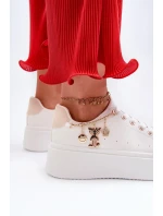 Dámské Tenisky na platformě s přívěsky, Bílá Tivissa Dámské Tenisky na platformě s přívěsky, Bílá Tivissa