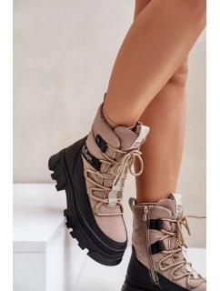 Dámské Sněhule Na Zip Lee Cooper LCJ-24-47-3143 Béžové