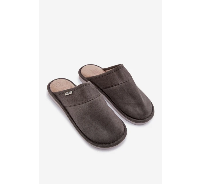 Pánské nazouváky Selomir – tmavě šedé