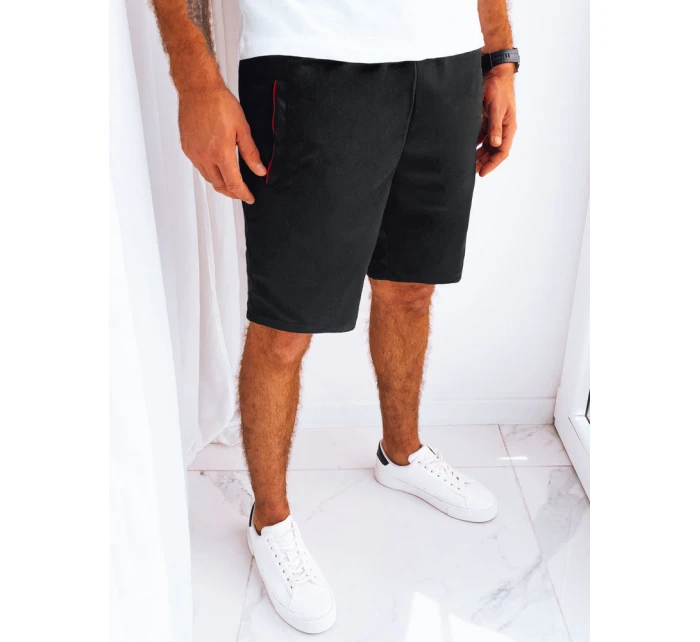 Pánské černé teplákové šortky FashionStreet SX2221 Pánské černé teplákové šortky FashionStreet SX2221
