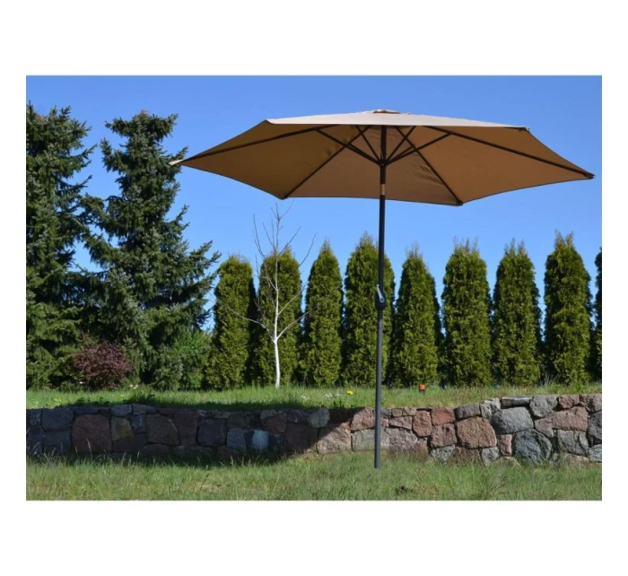 ZAHRADNÍ SLUNEČNÍK 300 CM SKLÁDACÍ BÉŽOVÝ