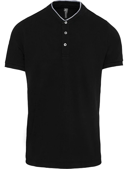 Kariban K 223 Pánské polo s mao límcem 20.K223 black/oxford grey Kariban K 223 Pánské polo s mao límcem 20.K223 black/oxford grey