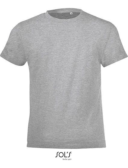 SOL'S Regent Fit Kids Dětské tričko 25.1183 grey melange