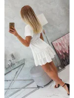 Šaty s obálkovým výstřihem ecru Šaty s obálkovým výstřihem ecru