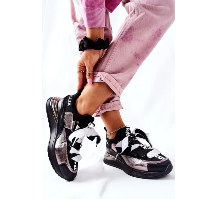 Sportovní Tenisky Černé A Stříbrné Dexla Sportovní Tenisky Černé A Stříbrné Dexla