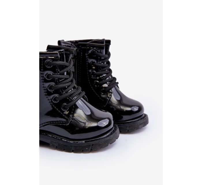 Dětské Boty Lakovane Se Zipem Černá Tibbie Dětské Boty Lakovane Se Zipem Černá Tibbie