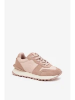 Dámské Kožené Tenisky Big Star OO274521 HI-POLY SYSTEM Nude Dámské Kožené Tenisky Big Star OO274521 HI-POLY SYSTEM Nude