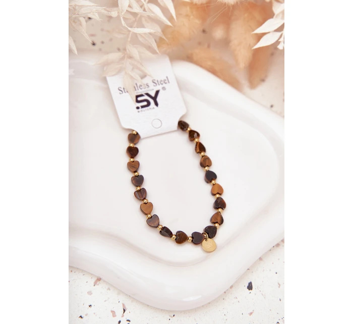 Náramek model 21776889 ze chirurgické oceli hnědý - Boto Náramek model 21776889 ze chirurgické oceli hnědý - Boto