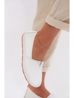 Kožené dámské polobotky model 22013910 Bílé - S.Barski Kožené dámské polobotky model 22013910 Bílé - S.Barski