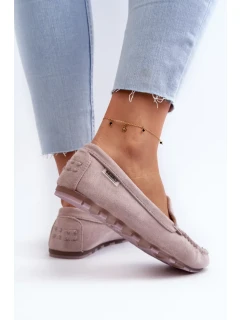 Dámské eko semišové mokasíny, fialová Amrutia