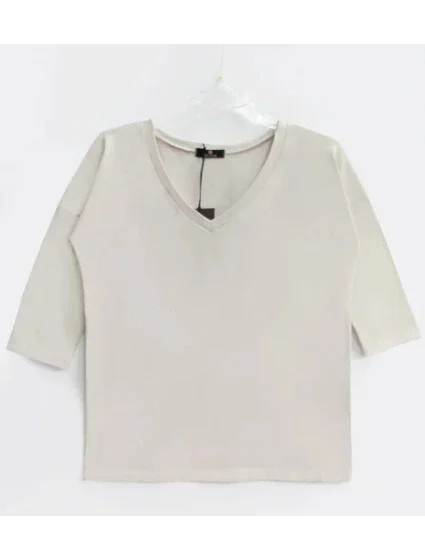 Hladká dámská halenka s výstřihem ve tvaru písmene "V" Hladká dámská halenka s výstřihem ve tvaru písmene "V"