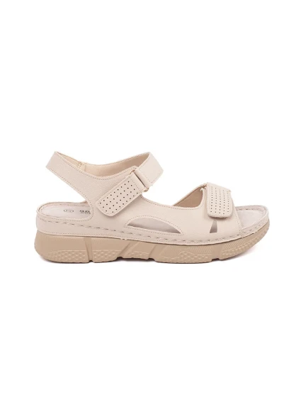 Originální hnědé dámské  sandály bez podpatku