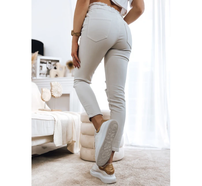 Dámské džínové kalhoty MAYO light beige FashionStreet UY1378