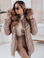 Dámská prošívaná zimní bunda SOLARIS cappuccino FashionStreet TY4010