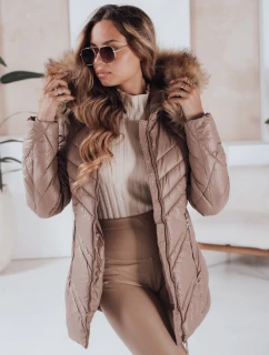 Dámská prošívaná zimní bunda SOLARIS cappuccino FashionStreet TY4010