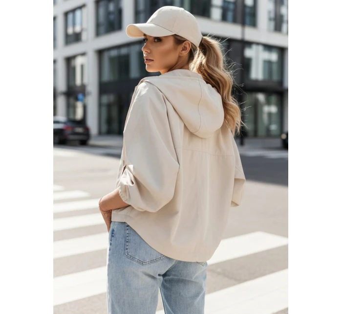Dámská oversize bunda CATRAL light beige FashionStreet TY4191 Dámská oversize bunda CATRAL light beige FashionStreet TY4191