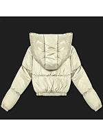 Krátká zimní bunda typu v barvě ecru model 21483451 - J.STYLE Krátká zimní bunda typu v barvě ecru model 21483451 - J.STYLE