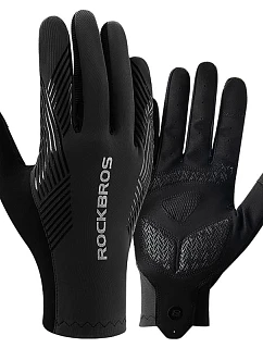Cyklistické rukavice Rockbros jaro/léto/podzim, plné, velikost: XXL - černé
