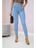 Kalhoty z barevného denimu s mašlí z denimu