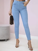Kalhoty z barevného denimu s mašlí z denimu