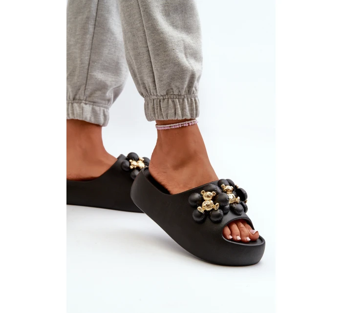 Dámské Žabky S Ozdobami Na Podrážce Černé model 21665975 - Boto