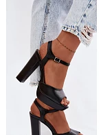 Dámské sandály na vysokém podpatku Černé model 22103026 - Boto