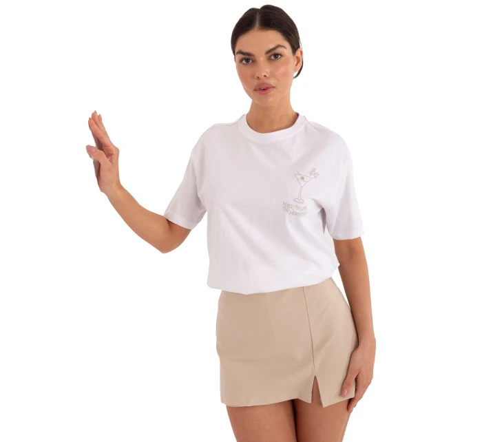 T shirt model 21795532 biały - FPrice T shirt model 21795532 biały - FPrice