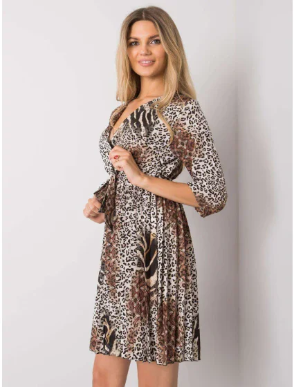 Šaty DHJ SK 11092A 2.01P černá a béžová Šaty DHJ SK 11092A 2.01P černá a béžová